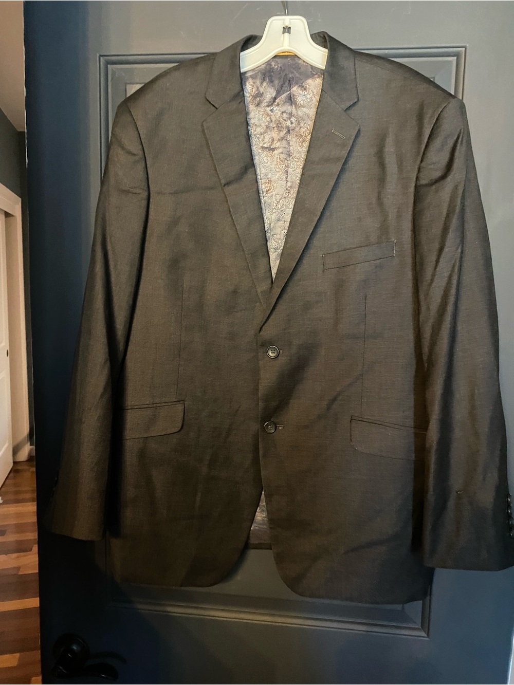 Adolfo Dark Gray Two-Button Suit